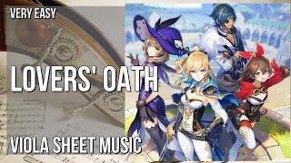 Viola Sheet Music: How to play Lovers' Oath (Genshin Impact) by Yu Peng Cheng