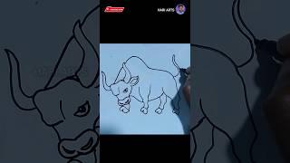 Bull drawing | bull | easy to draw a bull | how to draw a bull | #HariArts #bullpicture #bullart