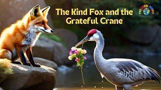 The Kind Fox and the Grateful Crane | Kids Moral Story | Improve English