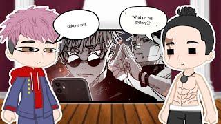 Jujutsu kaisen react to gojo saw something he shouldn't see in sukuna's gallery ll gacha reaction ll