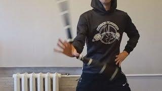 Nunchaku Freestyle Reverse-finger-trick (slow mo)