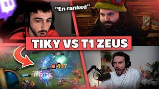 TIKY TOMBE CONTRE T1 ZEUS EN RANKED - Best Of LoL #804 Réactions