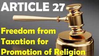Article 27 of indian constitution in english|right to freedom of religion|fundamental rights|upsc