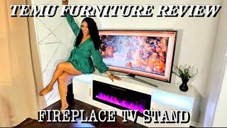 TEMU FURNITURE | Living Room Makeover On A Budget | TEMU FIREPLACE