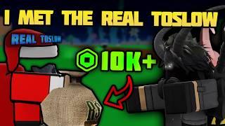 How I Met REAL ToSlow and Gained 10,000$ Robux | Blox Fruits