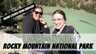 We hiked to Lake Haiyaha in August 2022 after a Landslide! **Unbelievable Colors**