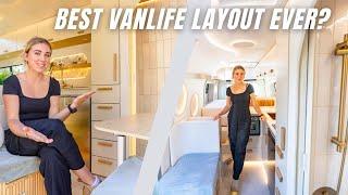 Solo Female Builds LUXURY Villa Inspired VAN / Sprinter 4x4 Tiny Home on Wheels  / FULL Van TOUR