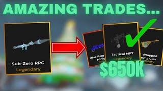 Trading NEW CHRISTMAS SKINS for profit in Roblox Ohio!