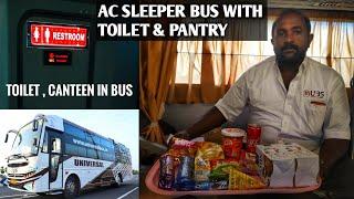 SLEEPER BUS WITH TOILET & PANTRY | UBS Travels | BANGALORE  CHENNAI | BUS REVIEW