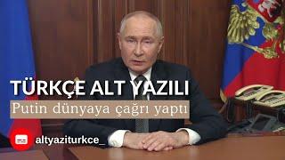 Putin Rusya'ya yönelik saldırıların ardından acil bir konuşma yaptı | Türkçe Tam Versiyon