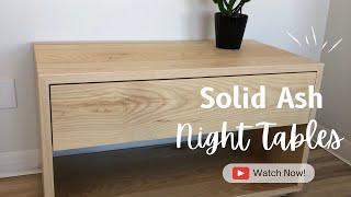 Solid Ash Modern Night Tables | Custom Furniture Edmonton