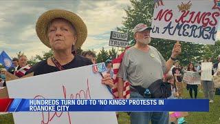 Hundreds turn out to 'No Kings' protests across Roanoke