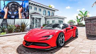 1400HP Ferrari SF90 Stradale - Forza Horizon 5 (Steering Wheel + Shifter) Gameplay