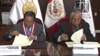 FIRMA CONVENIO ENTRE EL MINISTERIO PÚBLICO Y LA ACADEMIA DE LA MAGISTRATURA
