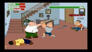 Peter, Quagmire, and Cleveland vs Joe...with healthbars