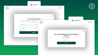 How to Create a Popup Login Form with Login/Logout Buttons in Divi