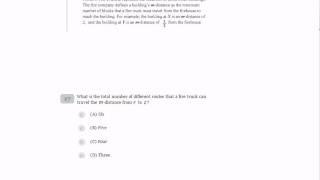 SAT practice test. M-distance of the building .17.