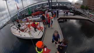 CLOCKWORK crosses the finish line. Sydney to Hobart 2023