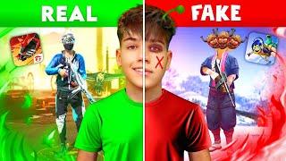 REAL VS FAKE PE FREE FIRE !