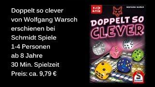 Doppelt so clever von Wolfgang Warsch - Brettspiel -  Review inkl. Let´s Play - Die Brettspieltester