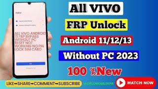 HOT ALL VIVO FRP BYPASS ANDROID 13 Vivo FRP Fix Reset Not Work FINAL SOLUTION 2023 100% NEW