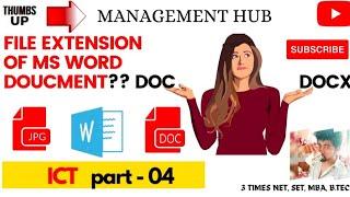 ICT| File Extension| MS word|Jpg| Png| Doc| Docx??