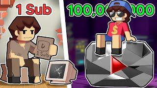 1 To 100,000,000 SUBSCRIBERS In Roblox YouTube Simulator!