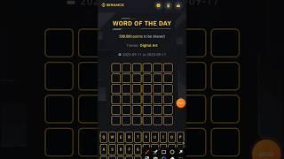 Binance Crypto WODL 6 Letter Answers - Theme Digital Art - Day 3 Answer  #wodlanswers