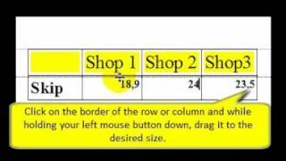 Modify column size in tables in OpenOffice Writer