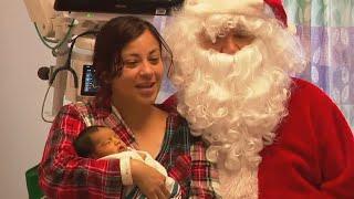 Santa visits babies in the intensive care unit