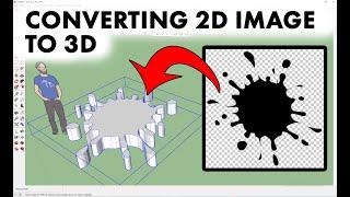 How to converting 2D image to 3D! :) #SketchUp tutorial