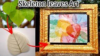 DIY Skeleton Leaves Wall Art/ How to make Skeleton leaf /Skeleton Leaf wall Frame/ Skeleton leaf art