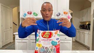  JELLY BELLY LOLLIPOPS HARD CANDY (6 FLAVORS) AND EATING SOUNDS  FULL VIDEO  #asmr