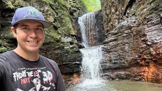 The Most Amazing Hidden Waterfall Below I-75 In Tennessee - Hike To Mountain Top - Devil’s Racetrack