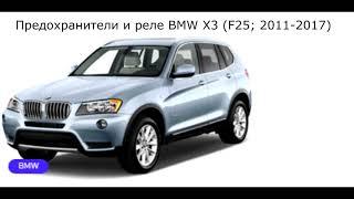 Предохранители и реле для BMW X3 (F25; 2011-2017)