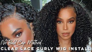 BEST CURLY WIG INSTALL FOR BEGINNERS! PREPLUCKED CLEAR LACE FRONT WIG | XRSBEAUTYHAIR | ALWAYSAMEERA