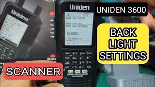 UNIDEN UBCD3600 SCANNER - BACK LIGHT OPTIONS & MORE