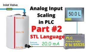 Formulae for Analog Scaling in PLC || Part #2 || using Function block in STL TIA PORTAL ||