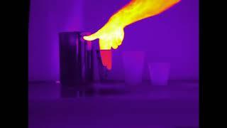 Seeing through plastic cups vs. glass with an infrared camera