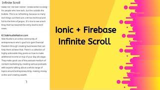 Infinite Scroll with Ionic + Firebase