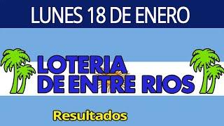 Resultado de LA QUINIELA DE ENTRE RIOS del Lunes 18 de enero de 2021