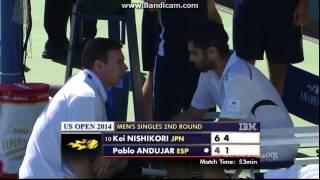 Kei Nishikori vs Pablo Andujar US Open 2014 R2 Highlights (HD)