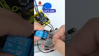 RFID Control 130 Dc Motor via Arduino #shorts #arduino #keyestudio  #stem #diy #maker #rfid