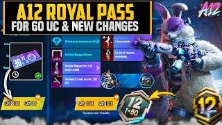  A12 Royal Pass For 60 UC | Cheap Royal Pass Trick & UC | A12 Pre-Order Perks New Changes | PUBGM