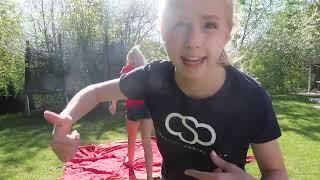 Two little girls yoga challenge // Sunday yoga time // full funny video 
