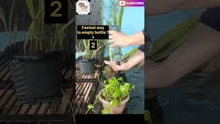 What's the fastest way to empty a bottle | #shorts #ytshorts #experiment