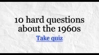 Test Your 1960s Knowledge: Music, History, and More!