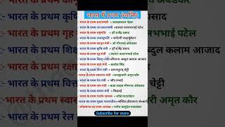 भारत में प्रथम कौन क्या| Bharat me pratham| Gk facts| #short #video
