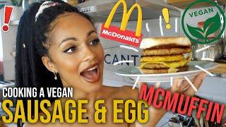 MAKING A VEGAN SAUSAGE & EGG MCMUFFIN (MCD'S STYLE)