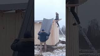 Roofing The Shed In The Winter